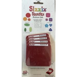 NIP Retired Sizzix‎ Sizzlits Button Set 4 Piece Dies